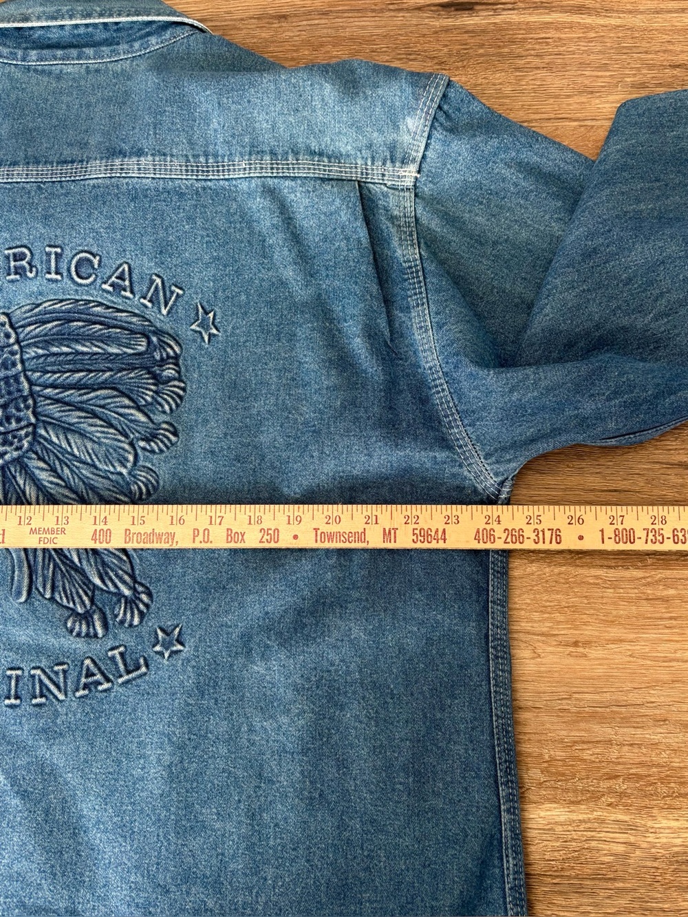 American Original embossed XL made in USA heavyweight jean shirt or jacket. - Picture 5 of 12